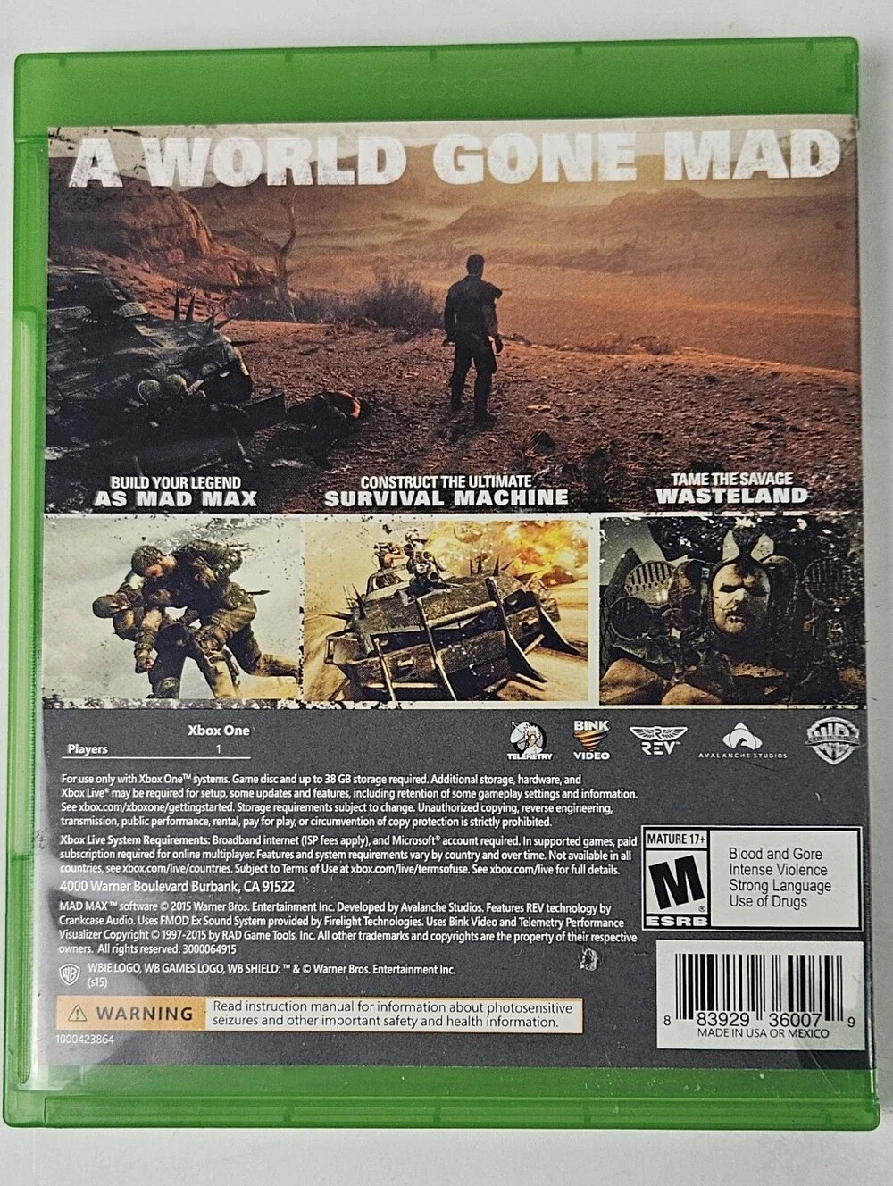 Mad Max for XBox One With Ripper DLC
